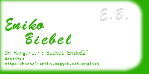 eniko biebel business card